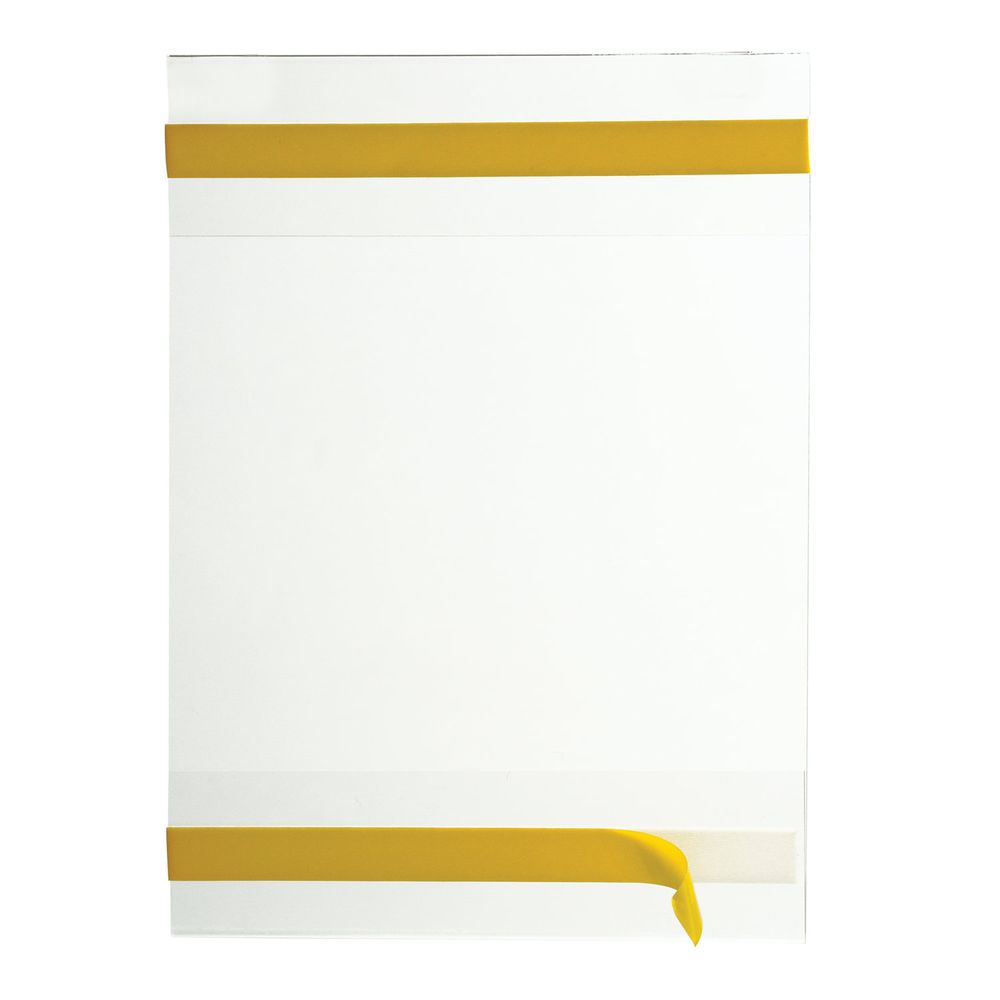 Карманы информационные самоклеящиеся PS-T, А5, вертикальные, КОМПЛЕКТ 10 шт., ПЭТ, толщина 0,3 мм