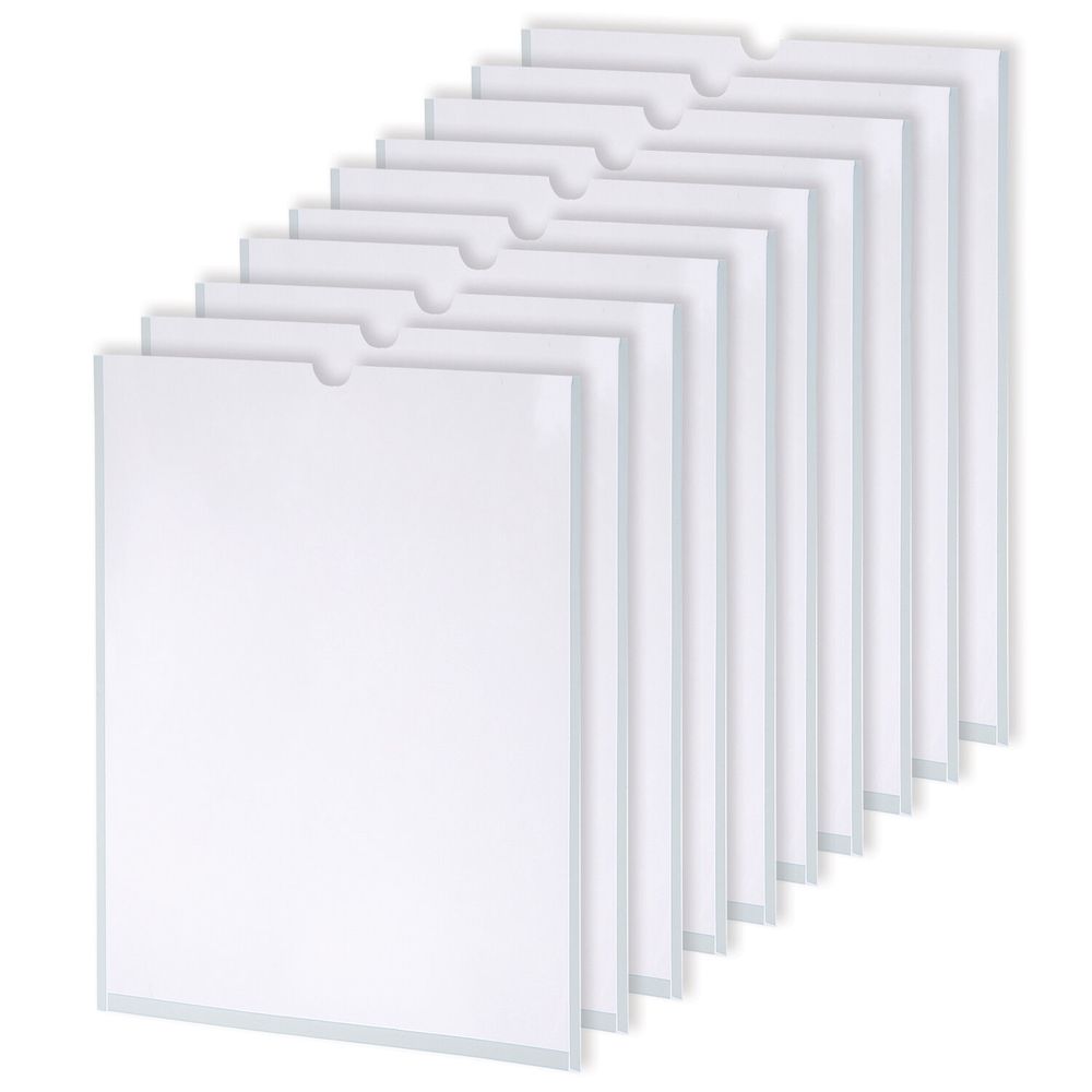 Карманы информационные самоклеящиеся, А4, вертикальные, КОМПЛЕКТ 10 шт., ПЭТ, 0,3 мм, STAFF