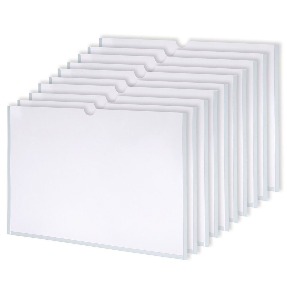 Карманы информационные самоклеящиеся, А4, горизонтальные, КОМПЛЕКТ 10 шт., ПЭТ, 0,3 мм, STAFF