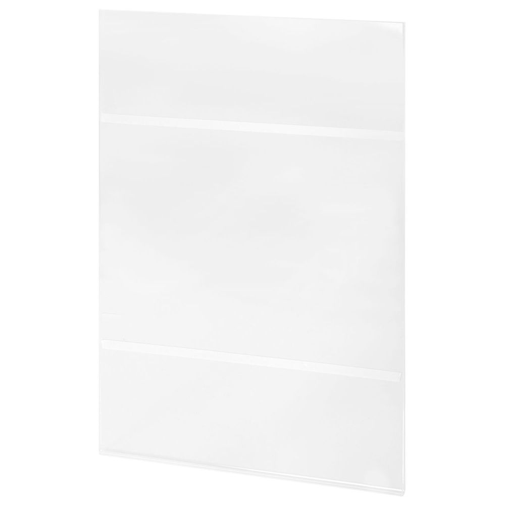 Подставка настенная для рекламных материалов ВЕРТИКАЛЬНАЯ (210х297 мм), А4, САМОКЛЕЯЩАЯСЯ, BRAUBERG