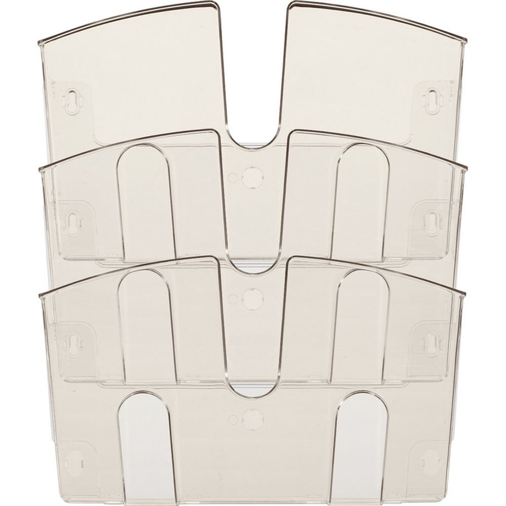 Дисплей настенный, 3 отделения А4 горизонтальный дымчатый