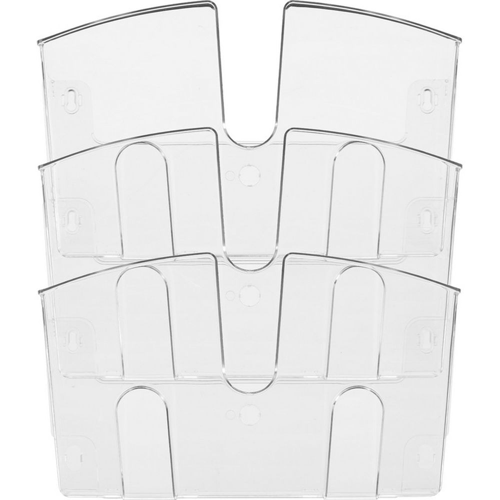 Дисплей настенный, 3 отделения А4 горизонтальный прозрачный