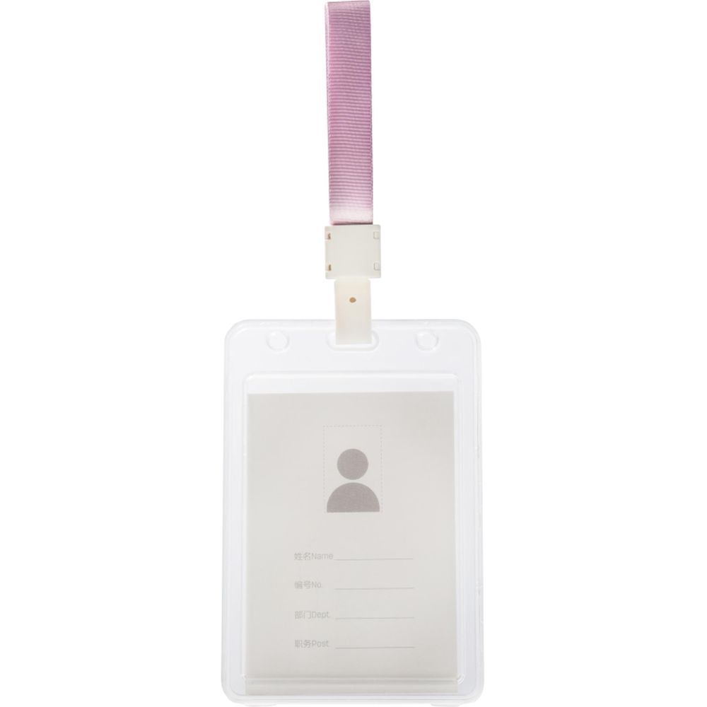 Бейдж Deli 64808 вертикальный,на шнур. с клипом.,вкладыш:69x110мм, ассорти, 1 шт