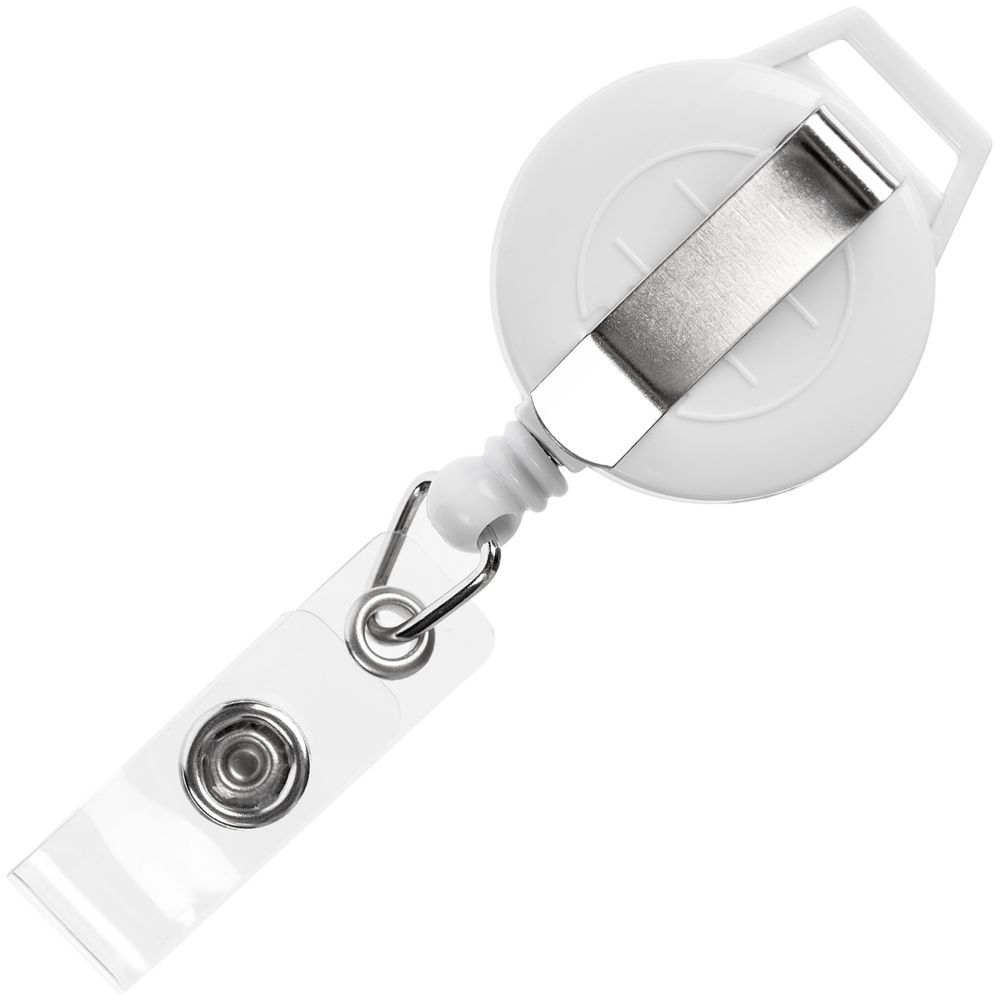 Ретрактор Attach New с ушком под ленту белый
