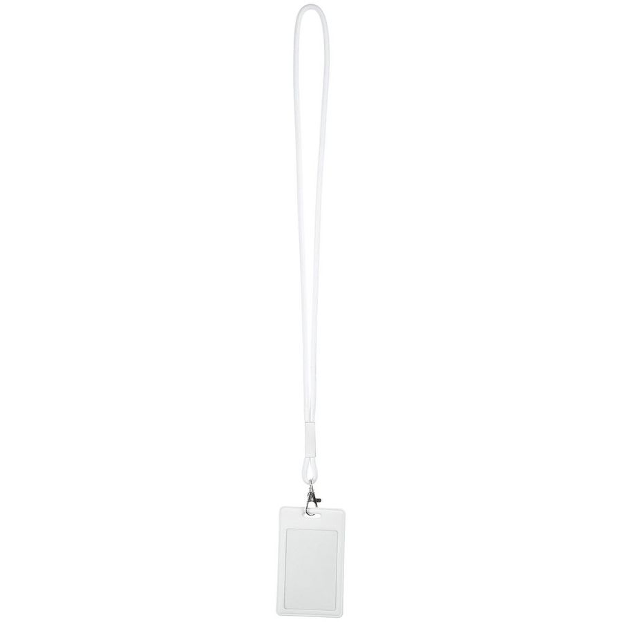 Шнурок для бейджа Tube Metal белый