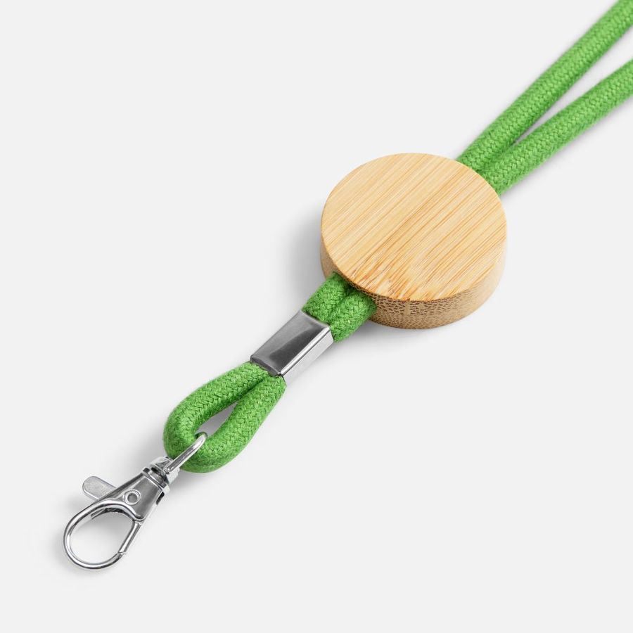 Шнурок для бейджа Tube Wood зеленый