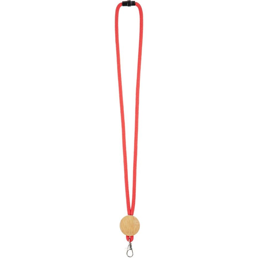Шнурок для бейджа Tube Wood красный