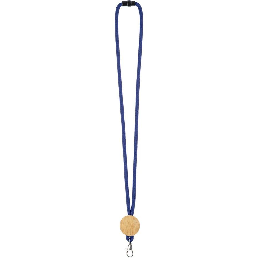 Шнурок для бейджа Tube Wood синий