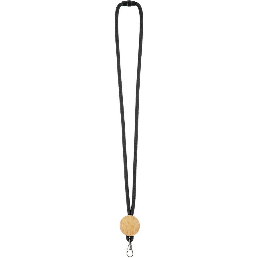 Шнурок для бейджа Tube Wood черный