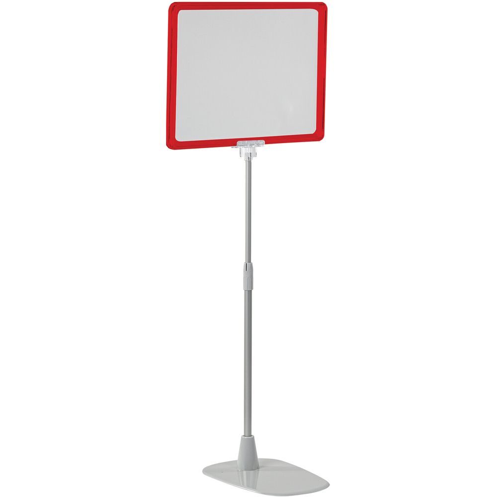 Стойка-инфодержатель напольная КОМПЛЕКТ 2 шт., А4 (высота трубки до 55 см) КРАСНАЯ
