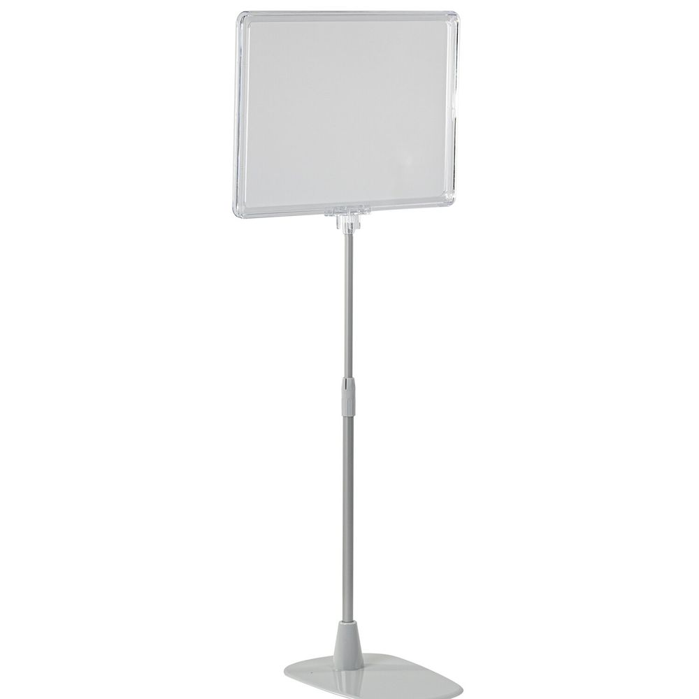 Стойка-инфодержатель напольная КОМПЛЕКТ 2 шт., А4 (высота трубки до 55 см) ПРОЗРАЧНАЯ