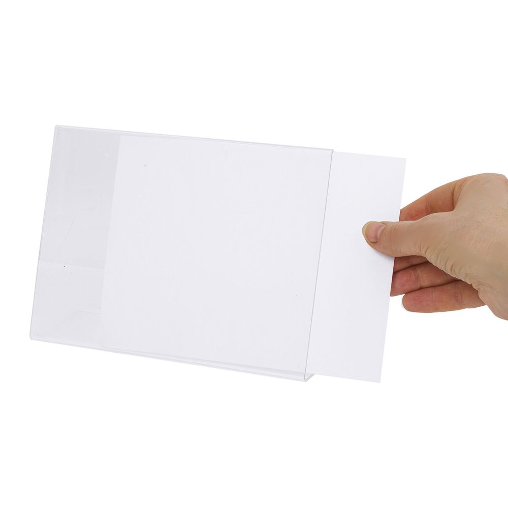 Подставка для рекламных материалов МАЛОГО ФОРМАТА (210х150 мм), А5, односторонняя, горизонтальная, BRAUBERG