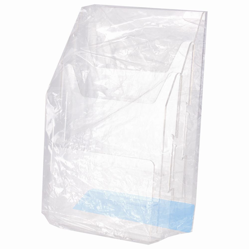 Подставка настольная для рекламных материалов (250х215х32 мм) А4, 3 отделения, смещение, STAFF