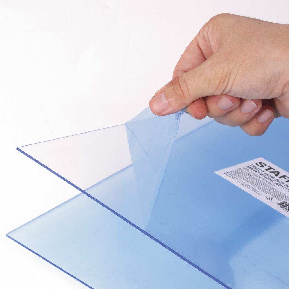 Подставка настольная для рекламных материалов ВЕРТИКАЛЬНАЯ (300х210 мм), формат А4, двусторонняя, STAFF