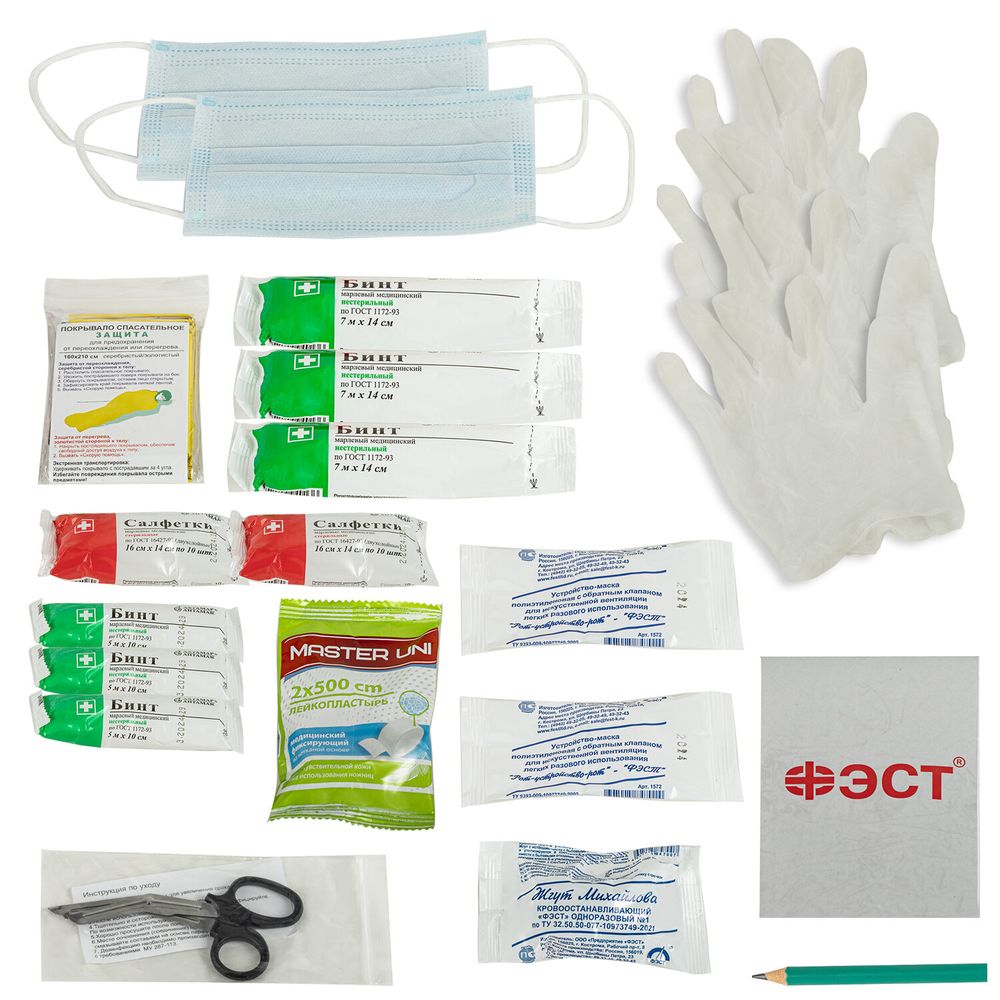 Аптечка первой помощи автомобильная, по приказу № 260н, ФЭСТ, пластиковый кейс