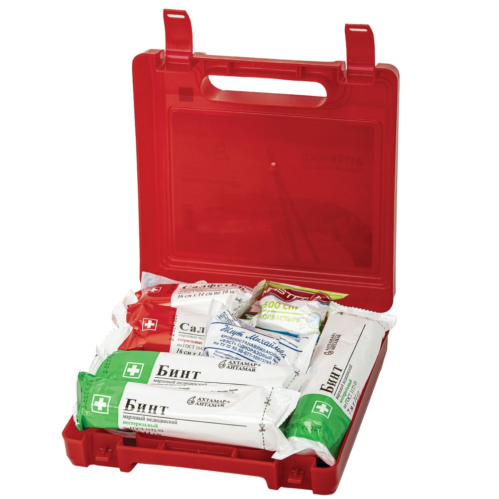 Аптечка первой помощи автомобильная, по приказу № 260н, ФЭСТ, пластиковый кейс