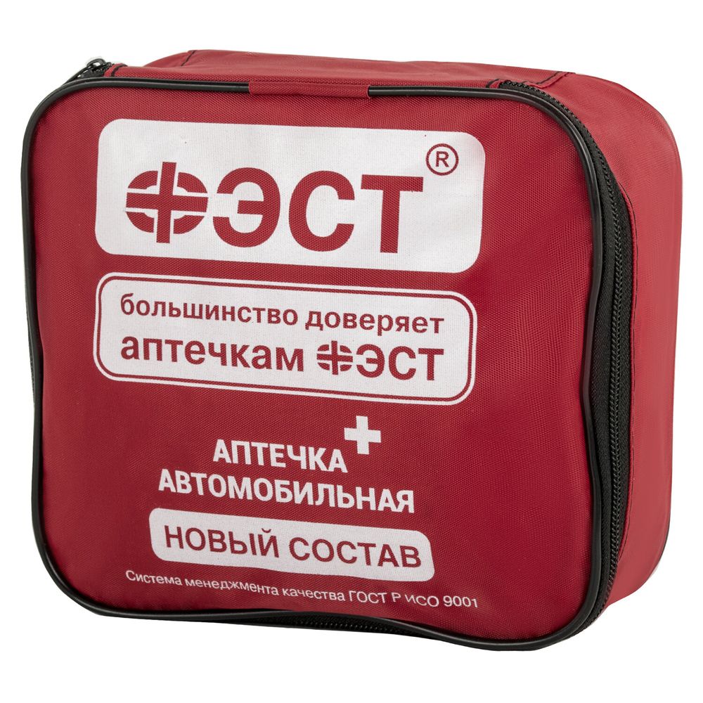 Аптечка первой помощи автомобильная, по приказу № 260н, ФЭСТ, тканевая сумка