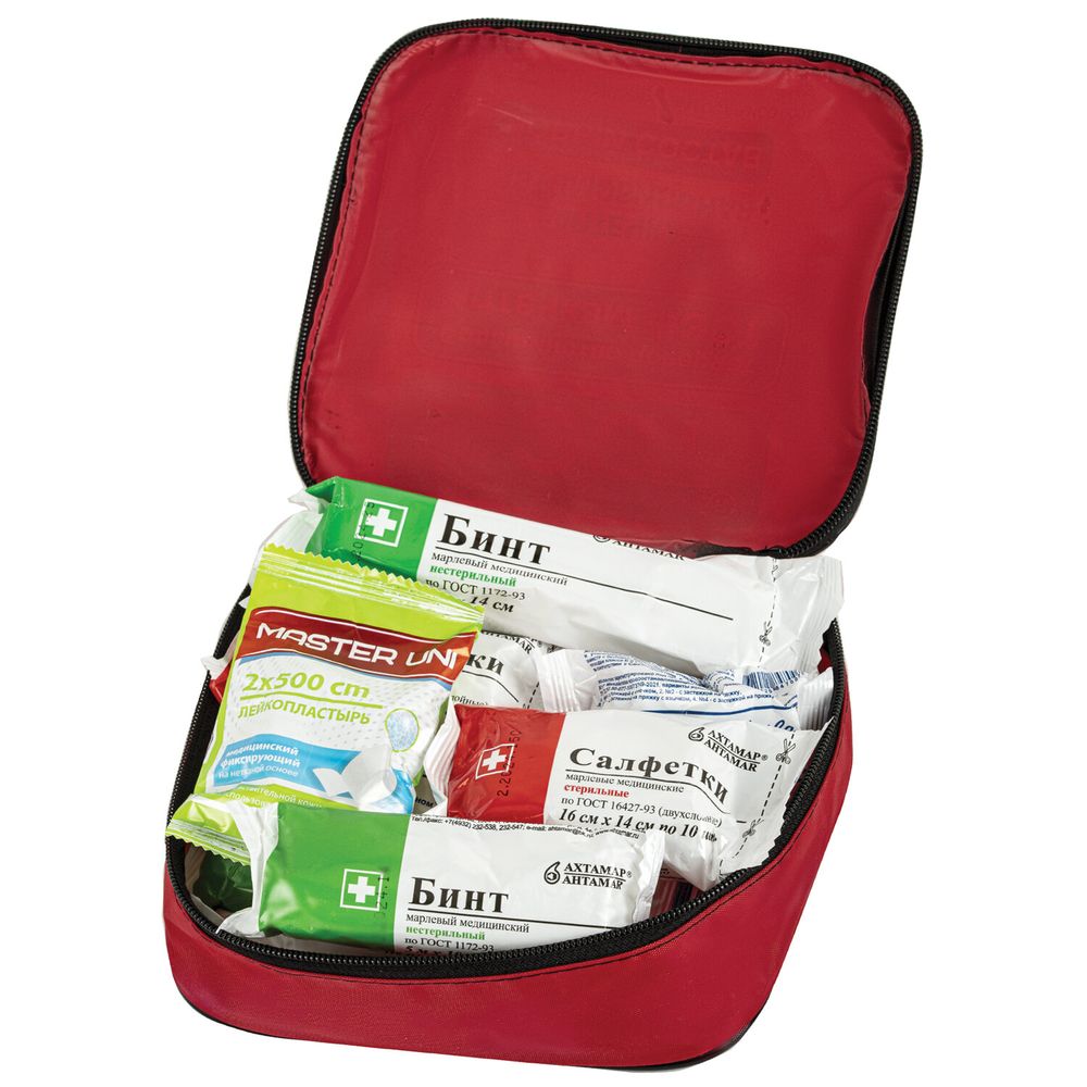 Аптечка первой помощи автомобильная, по приказу № 260н, ФЭСТ, тканевая сумка