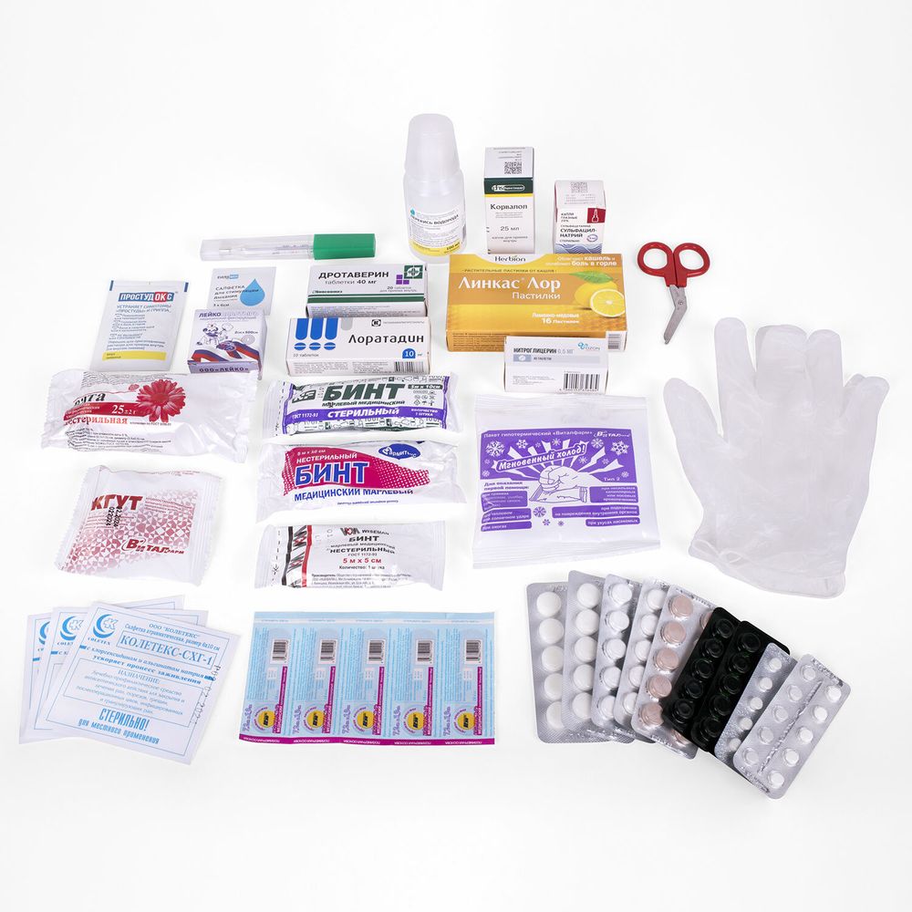 Аптечка первой помощи офисная ВИТАЛФАРМ, до 30 человек, текстильная сумка