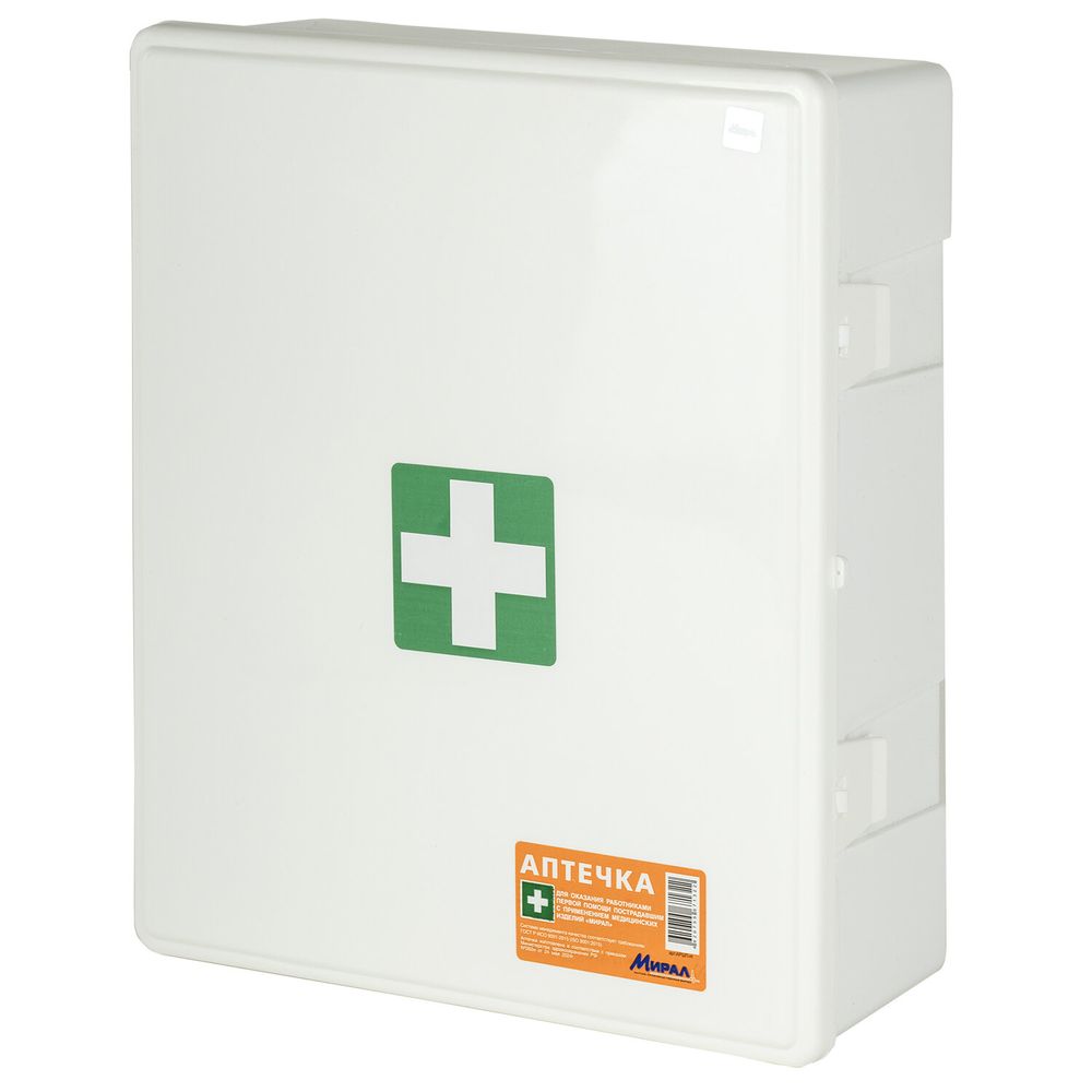 Аптечка первой помощи работникам, по приказу №262н, МИРАЛ, пластиковый шкаф