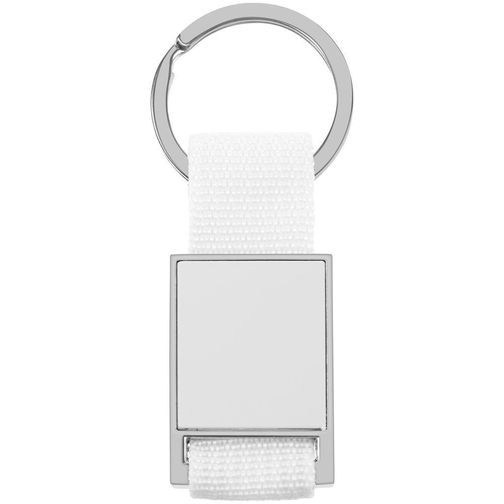 Брелок Stropp с тканевой вставкой белый