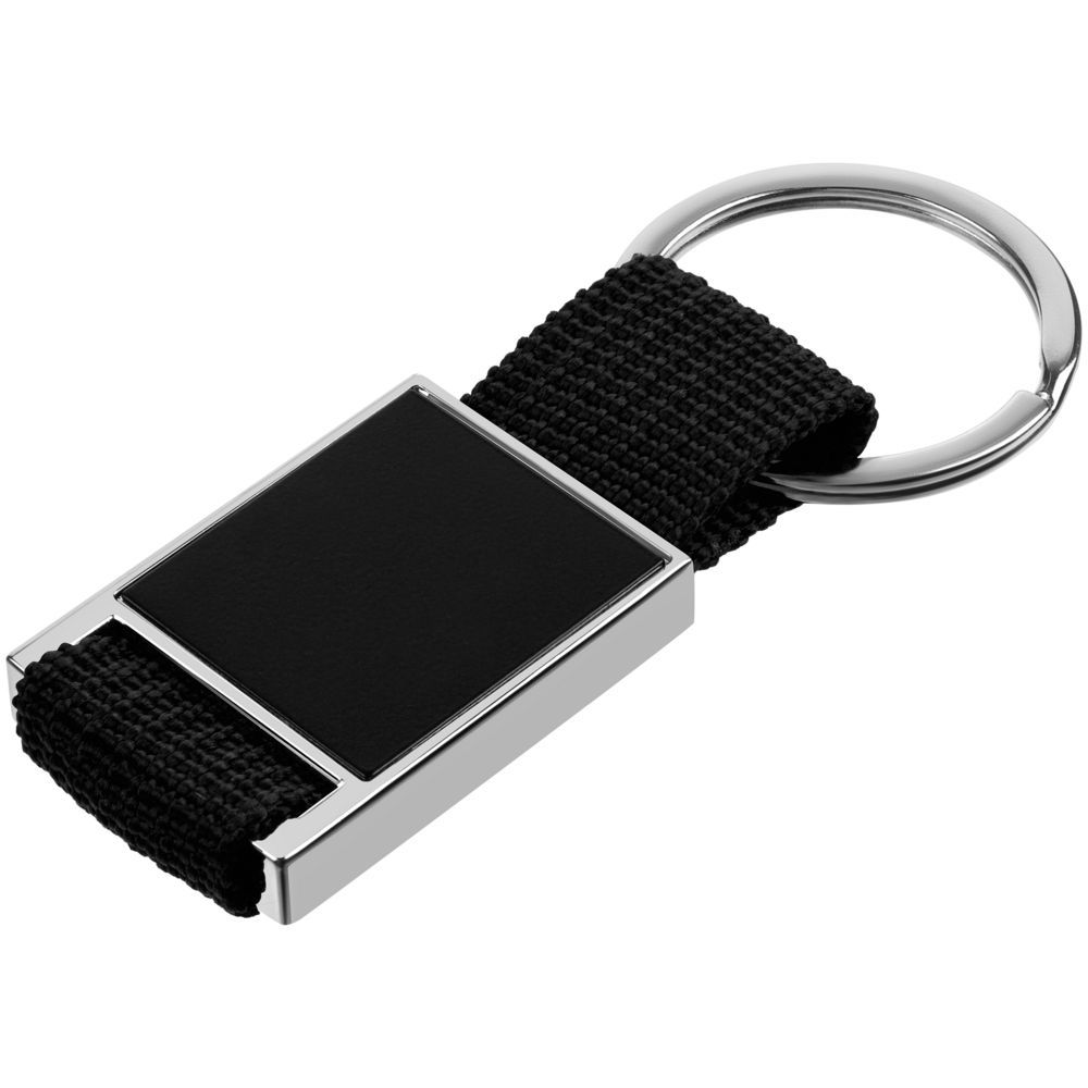 Брелок Stropp с тканевой вставкой черный