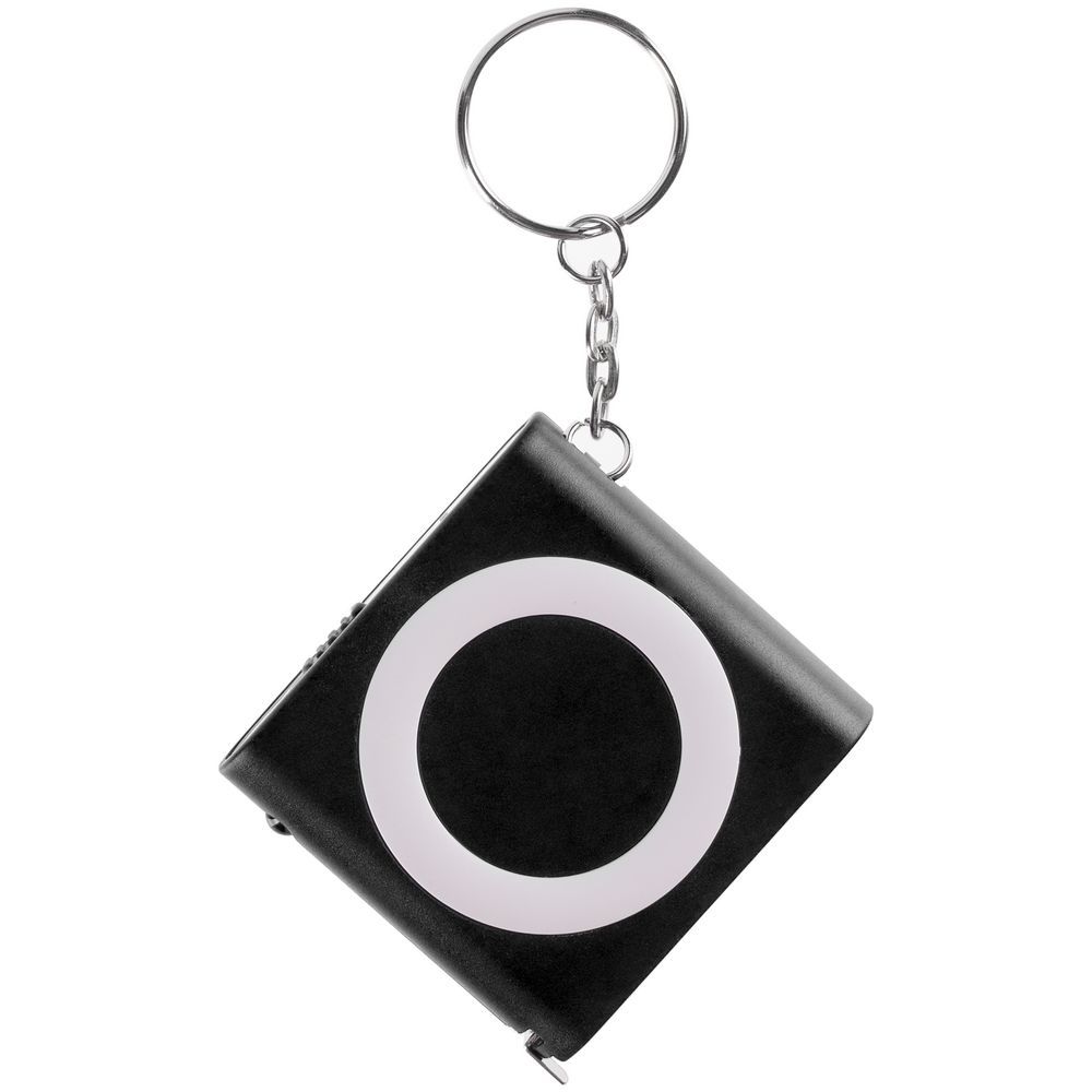 Брелок-фонарик с рулеткой Rule Tool черный