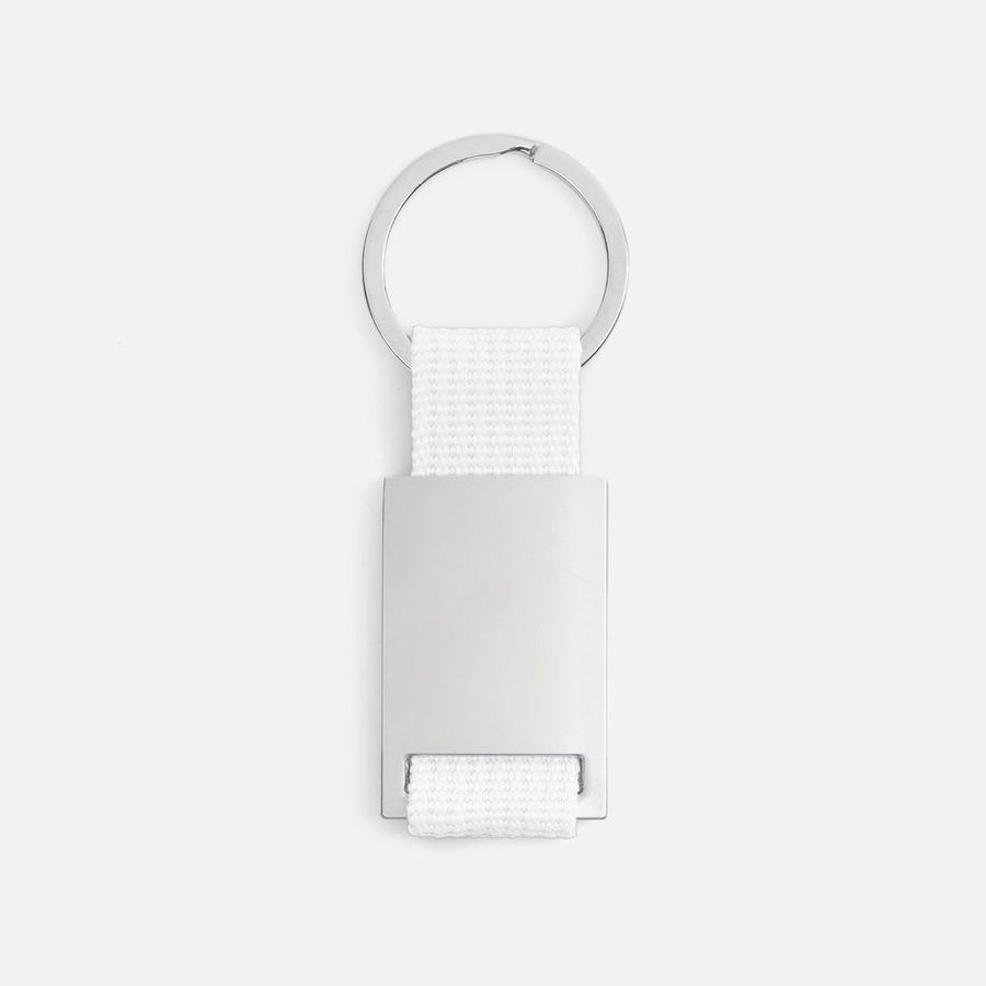 Брелок Inlet с тканевой вставкой белый