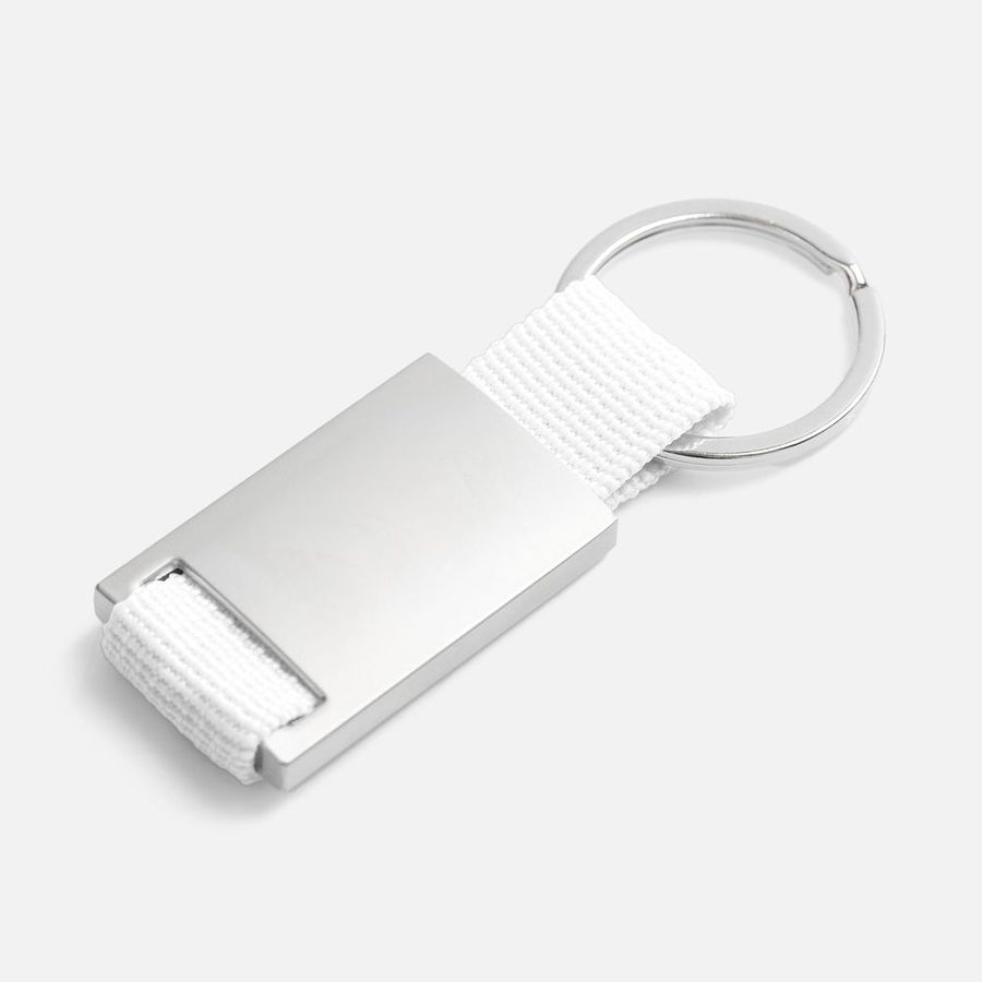 Брелок Inlet с тканевой вставкой белый