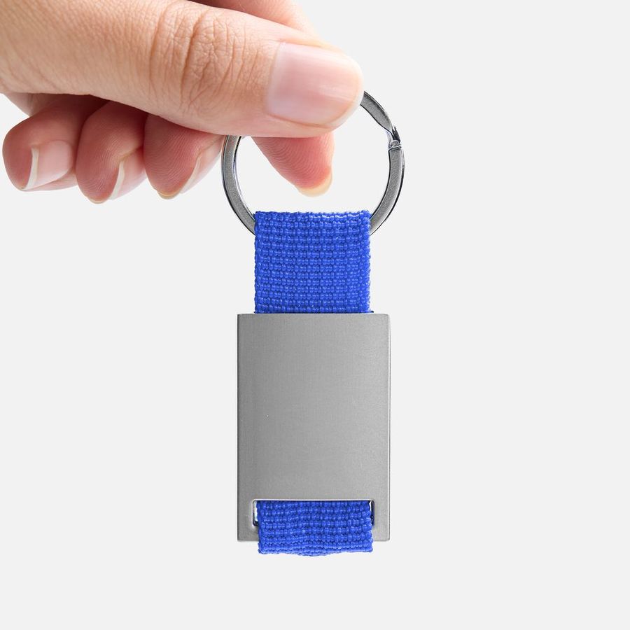 Брелок Inlet с тканевой вставкой синий