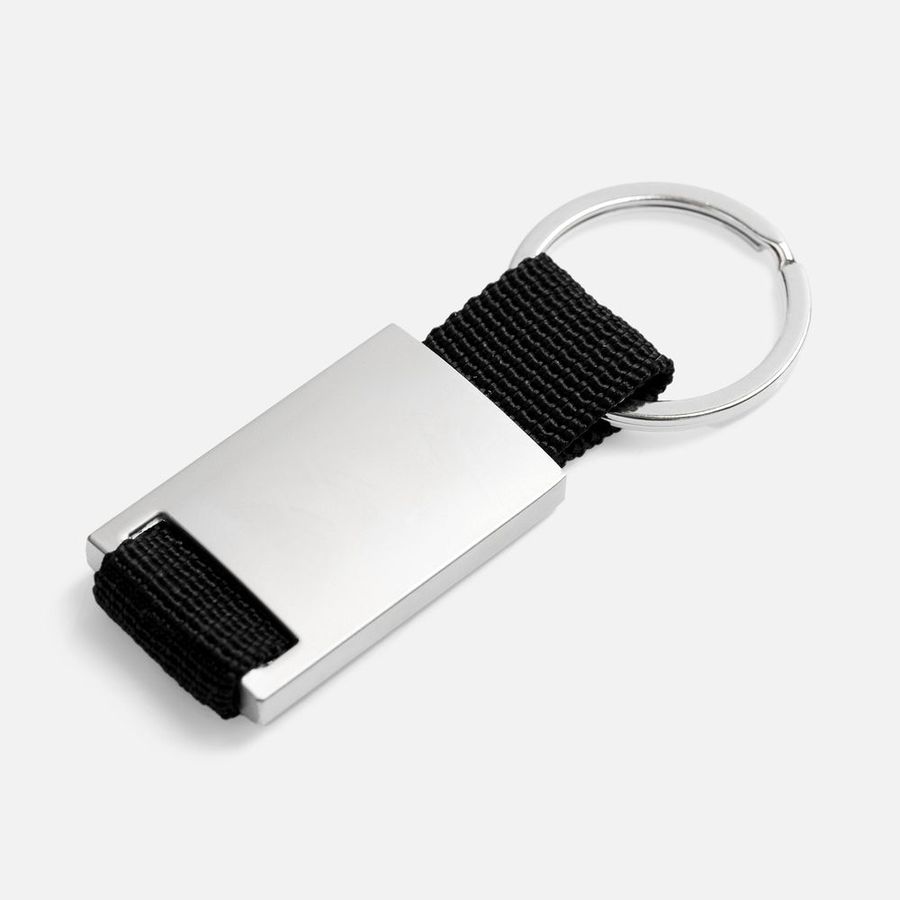 Брелок Inlet с тканевой вставкой черный