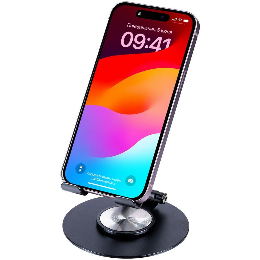 Подставка для смартфона Smartic черный металлик