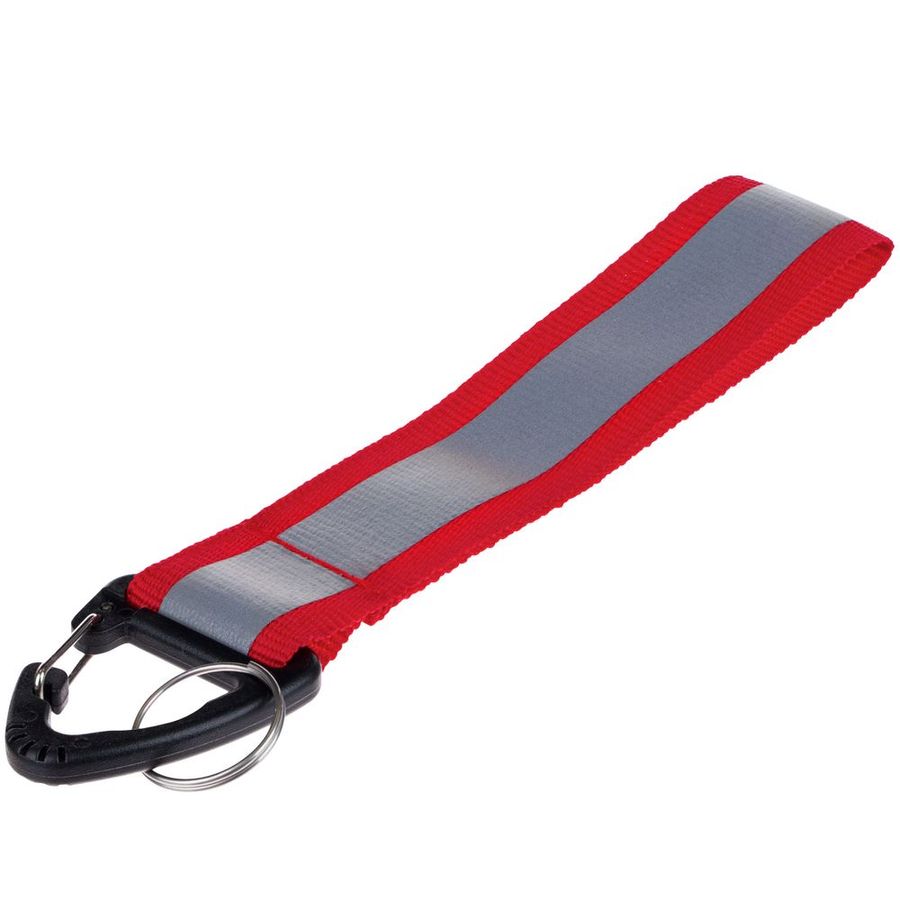 Светоотражающий брелок Flashline серый с красным