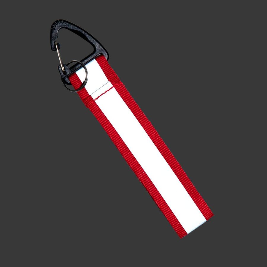 Светоотражающий брелок Flashline серый с красным