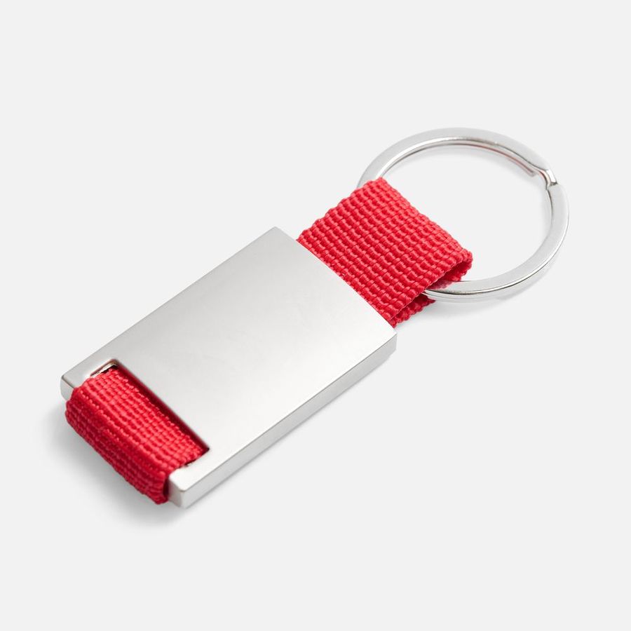Брелок Inlet с тканевой вставкой красный