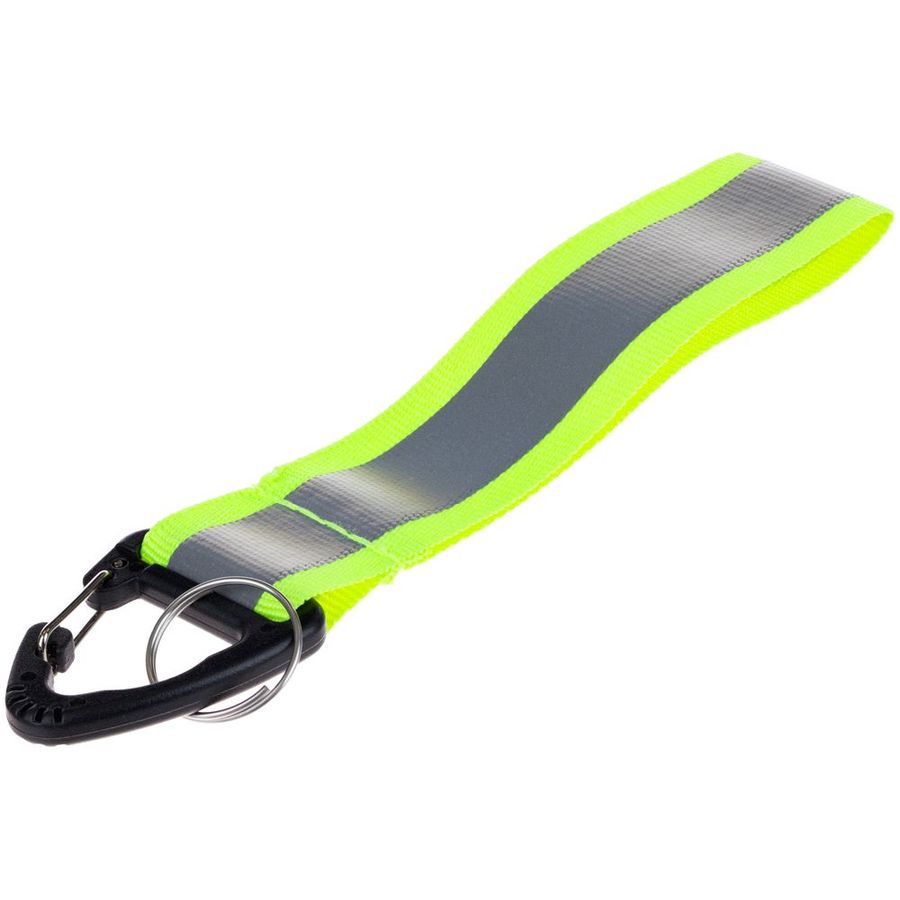 Светоотражающий брелок Flashline серый с зеленым