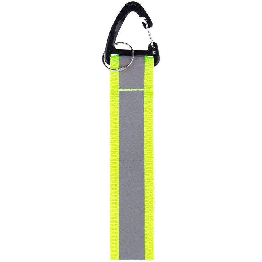 Светоотражающий брелок Flashline серый с зеленым