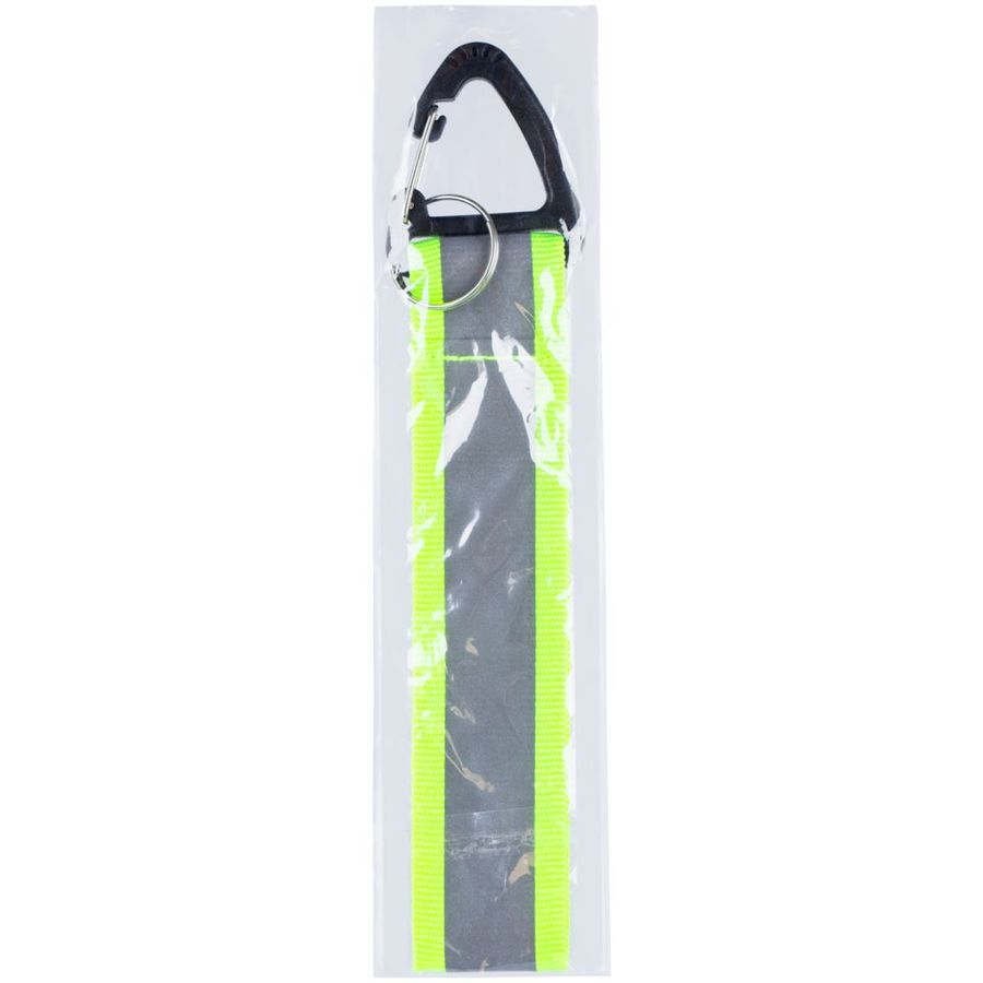 Светоотражающий брелок Flashline серый с зеленым
