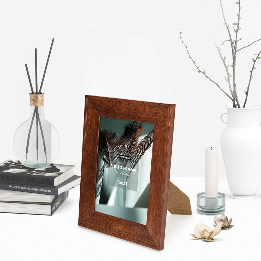 Рамка 15х21 см небьющаяся, багет 40 мм, МДФ, BRAUBERG 