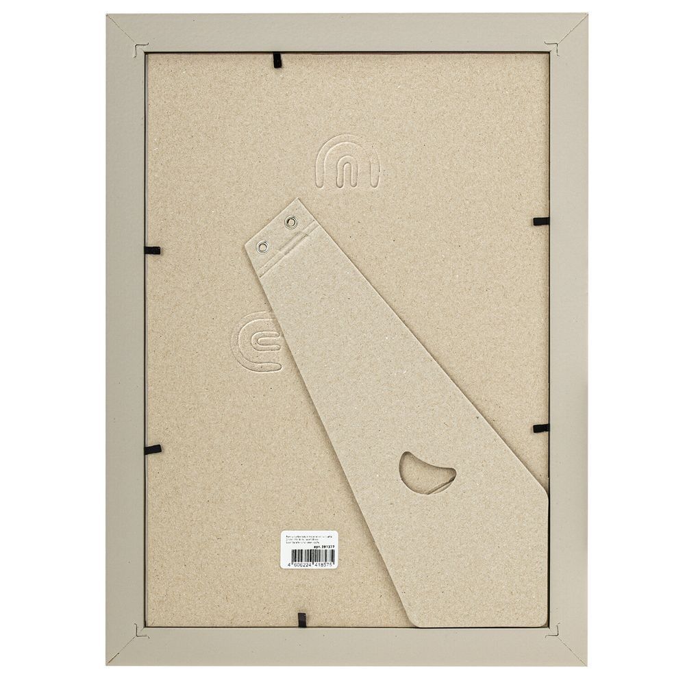Рамка 21х30 см с паспарту 13х18 см, небьющаяся, аналог IKEA, багет 26 мм, МДФ, BRAUBERG "Zool", серая