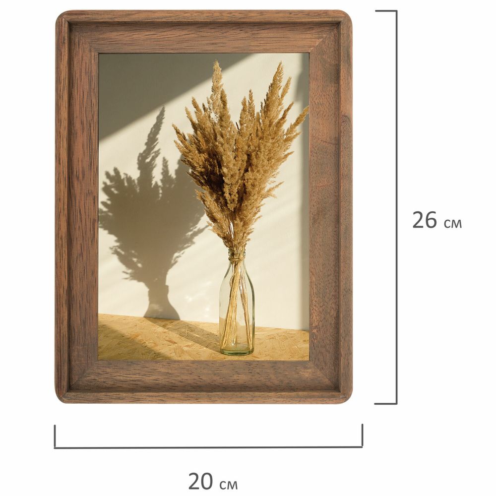 Рамка из мангового дерева BRAUBERG LOFT EGO, фото 15х21 см, стекло, 20х26 см