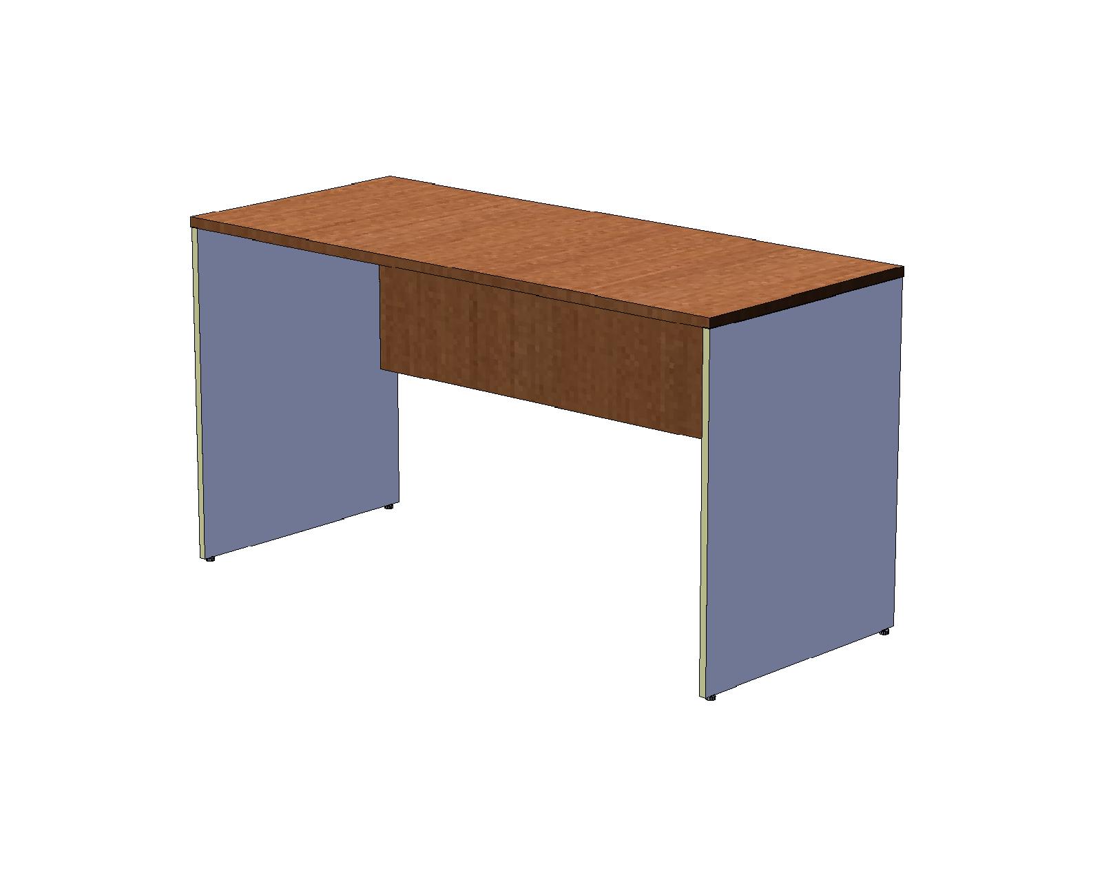 Офисный стол шир. 60 см на панельном каркасе 140 см, бук бавария/серый A16.1134/BE10