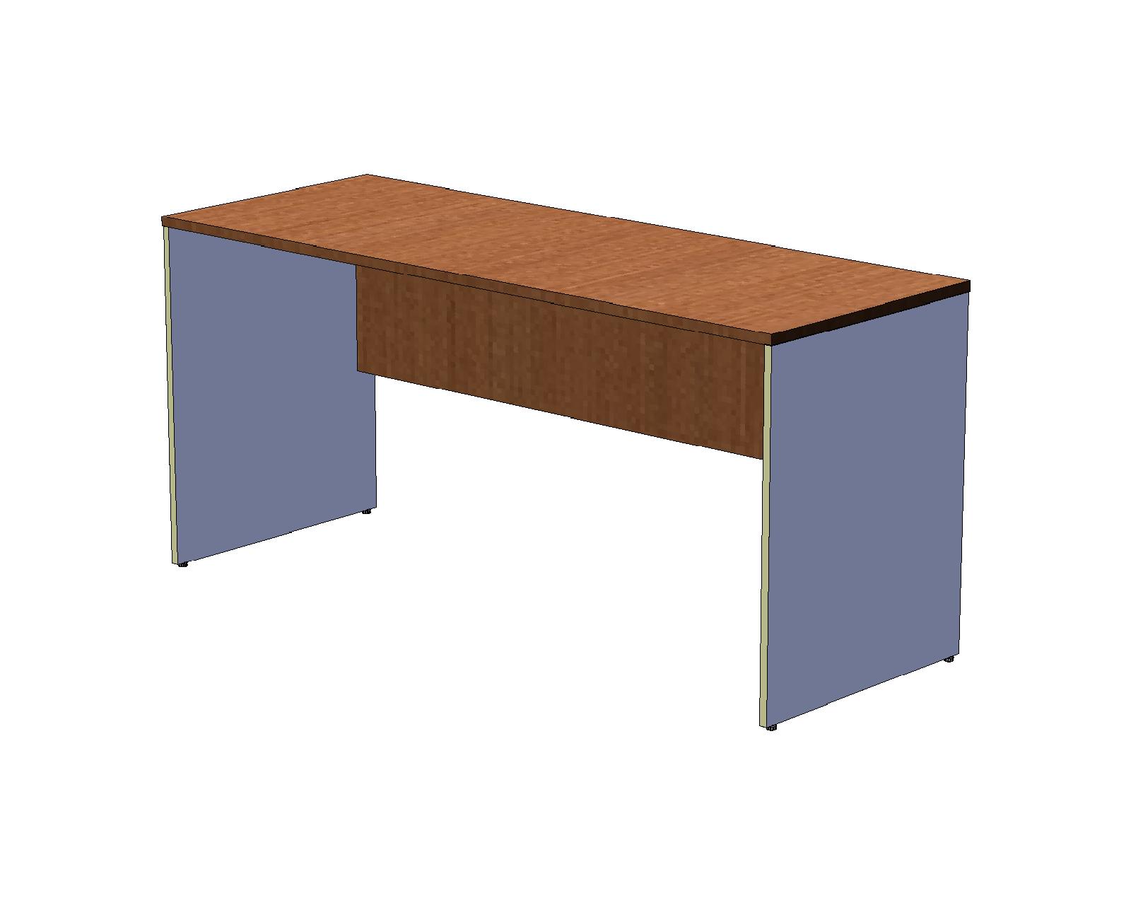 Офисный стол шир. 60 см на панельном каркасе 160 см, бук бавария/серый A16.1136/BE10