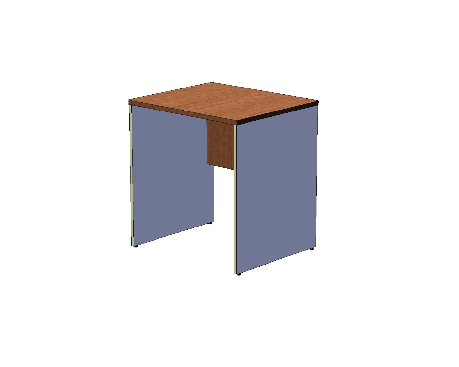Офисный стол шир. 60 см на панельном каркасе 70 см, вишня оксфорд/серый A16.1127/CH10