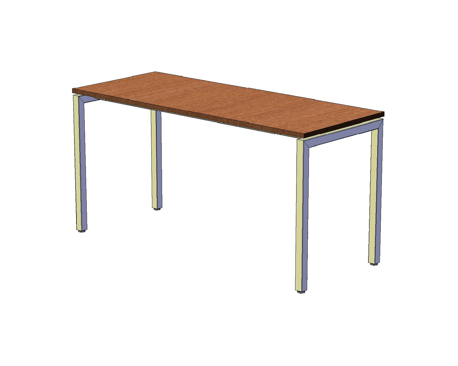 Офисный стол шир. 60 см с H-образными опорами 150 см, бук бавария A16.1535/BE