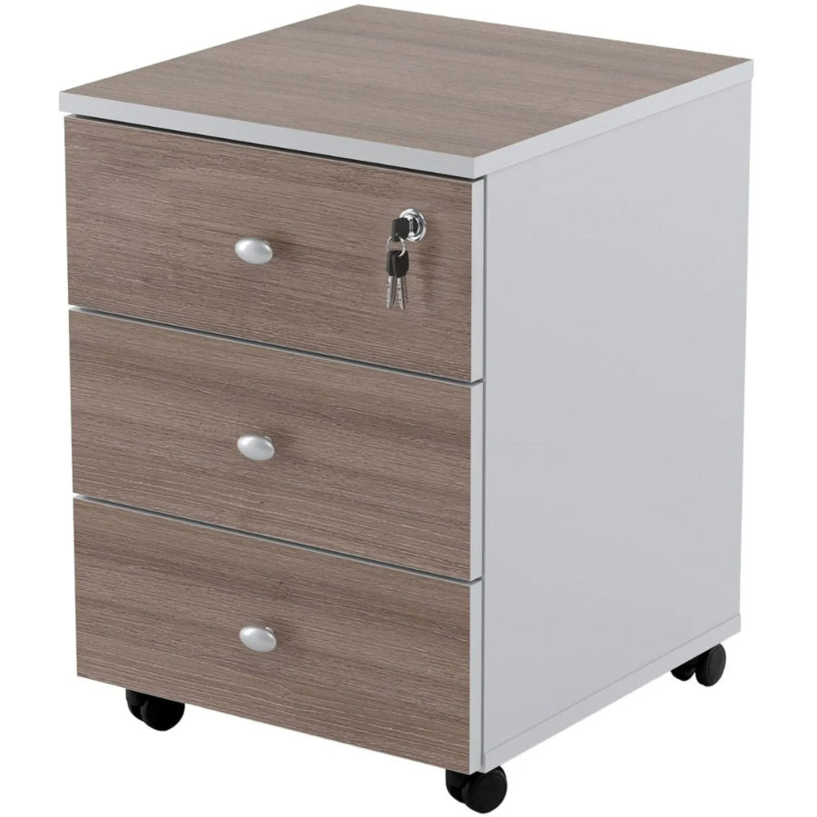 Тумба выкатная Easy Standard LT 400x420x563 дуб шамони темный/серый