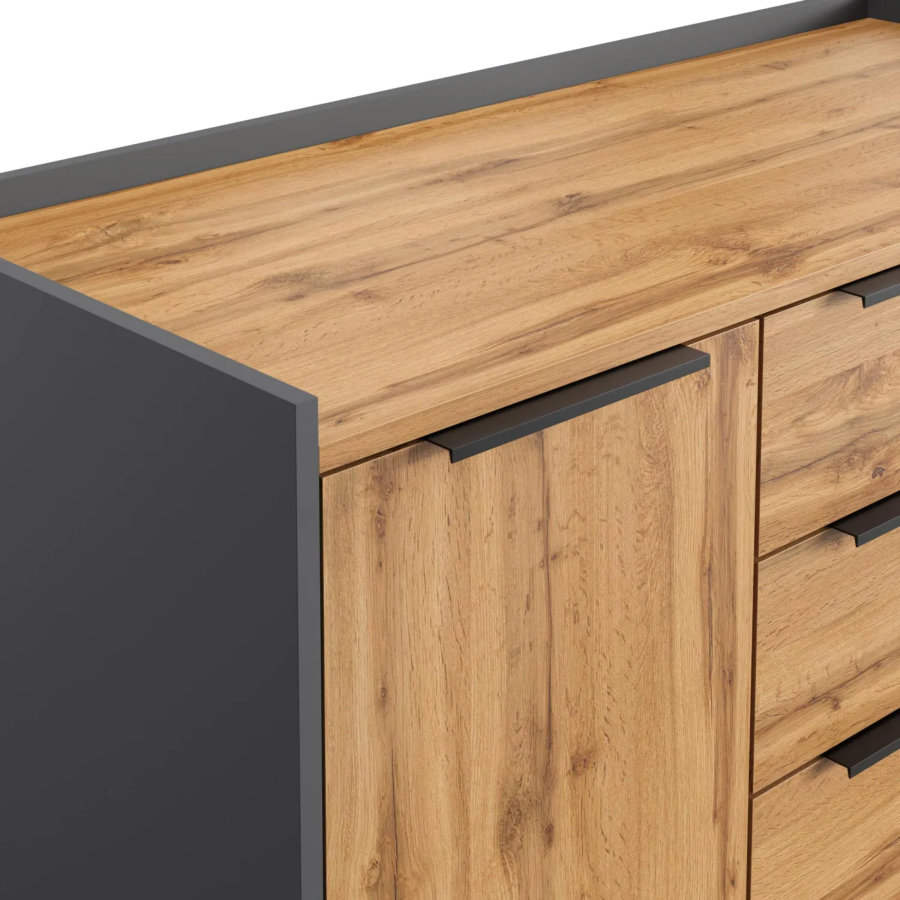 Тумба выкатная К-Loft Director 1170x500x635 дуб натуральный/графит