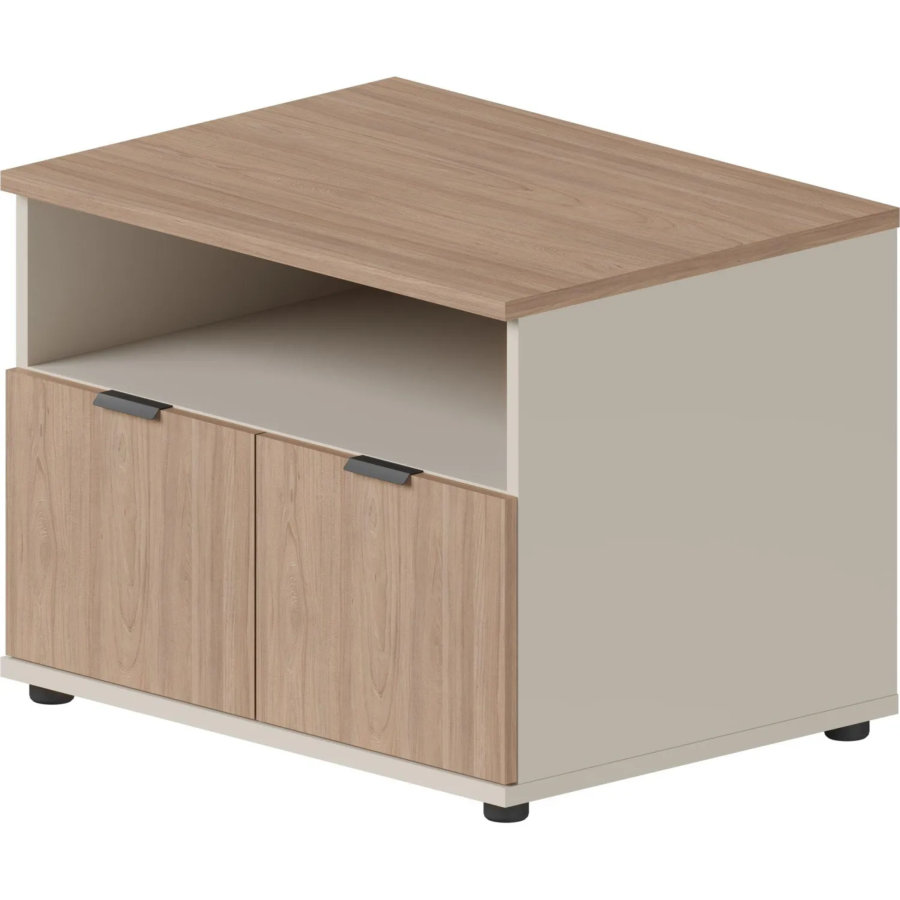 Тумба для оргтехники Комус Мебель Easy One 800х600х605 вяз швейцарский/кашемир