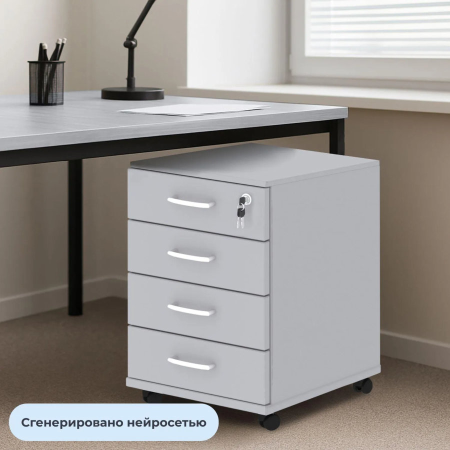 Тумба мобильная Easy One серый