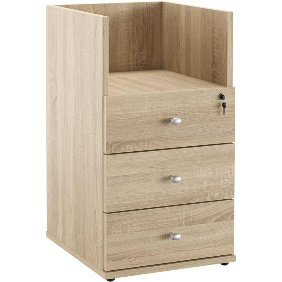 Тумба приставная Easy One LT 400х402х721 3 ящика, дуб сонома